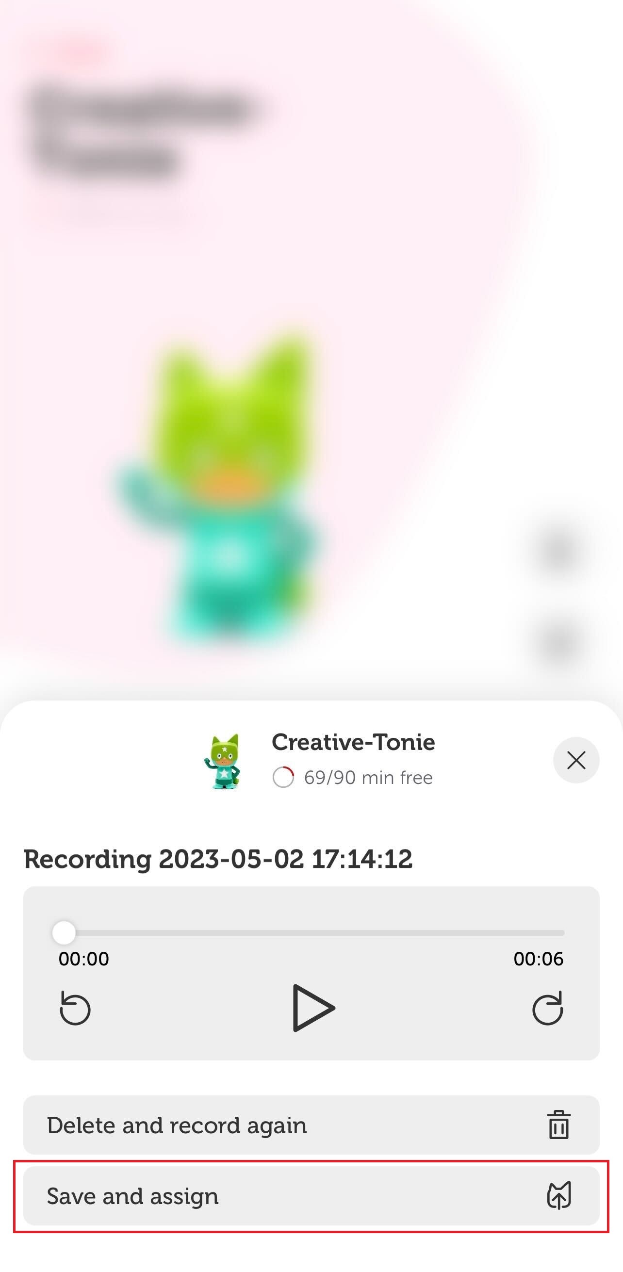 Uploading content to a creative Tonie 