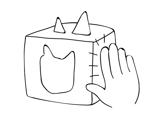 Toniebox with tapping hand